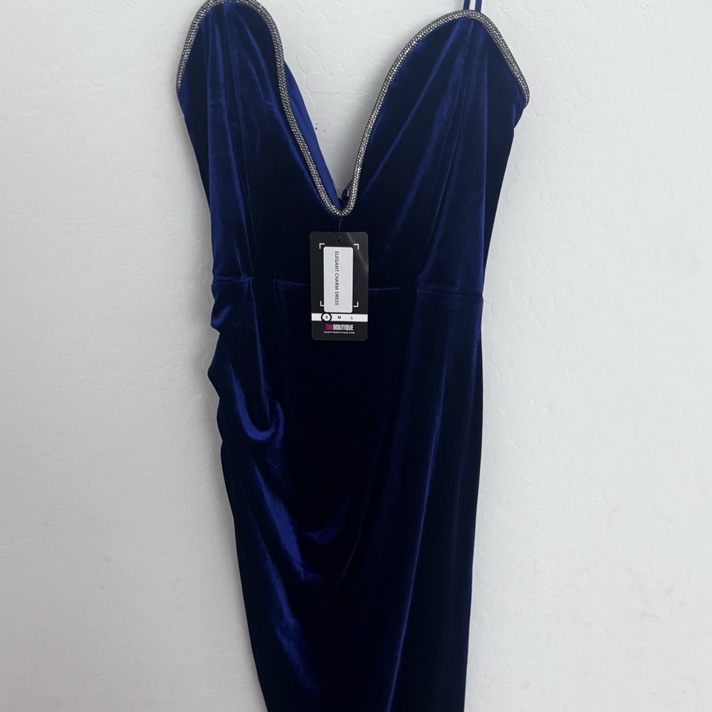 DO+BE Royal Blue Velvet Dress